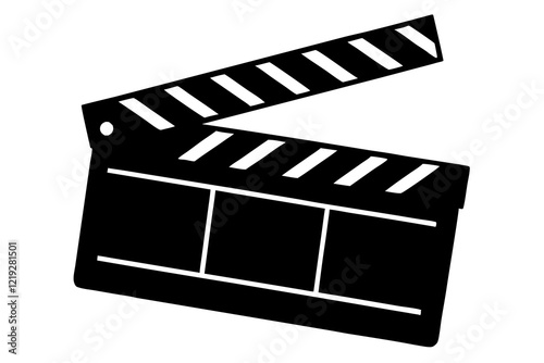 Movie clapperboard silhouette, Clapperboard glyph icon, Movie clapper board,