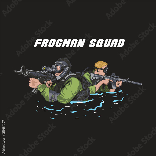 vector illustration of special army force