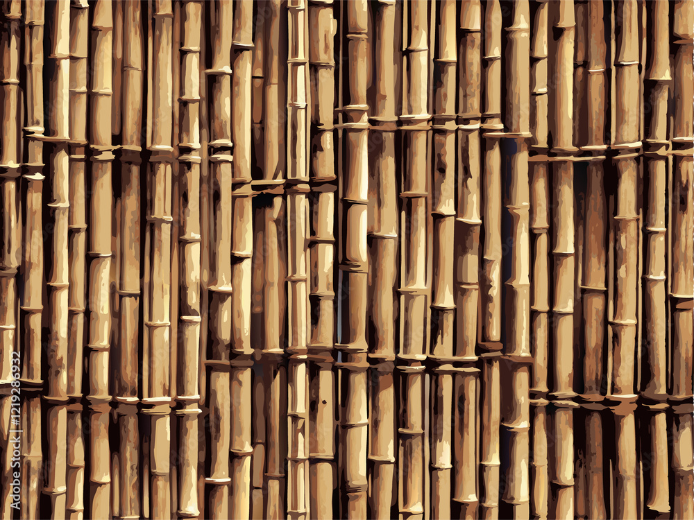 Fototapeta premium Background showcases the woven bamboo wall from Indonesia