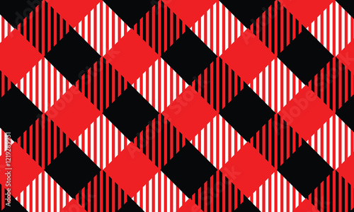abstract black red plaid pattern perfect for background.