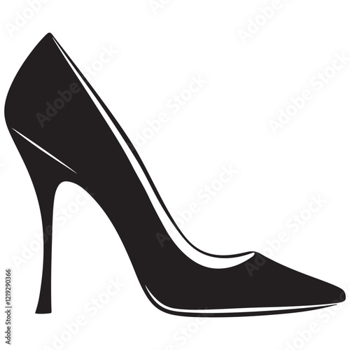 woman high heel icon, shoe high heel vector silhouette