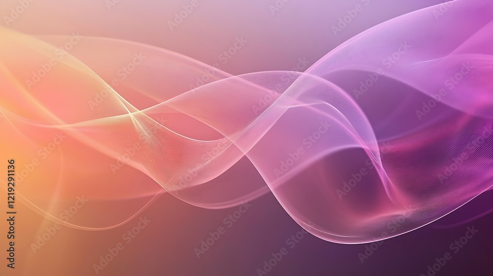 Naklejka premium Abstract Pink and Orange Wave Design