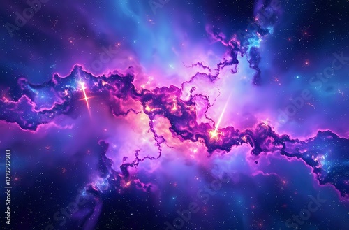 Cosmic Dreamscape: Vibrant Galaxy Nebula Wallpaper