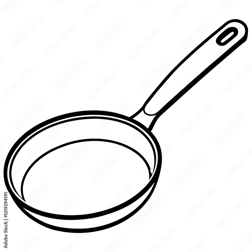 Clean and Simple Frying Pan Line Art Clean and Simple Frying Pan Line Art