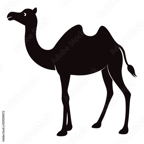 camel Silhouette on white background