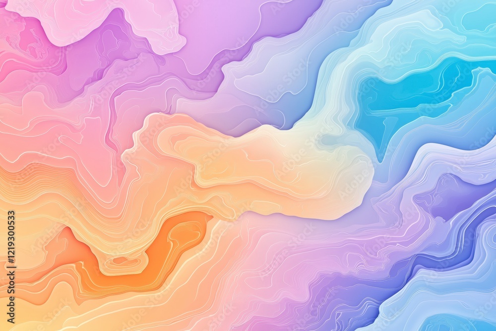 Abstract Fluid Background with Soft Pastel Colors and Flowing Patterns Abstract Fluid Background with Soft Pastel Colors and Flowing Patterns