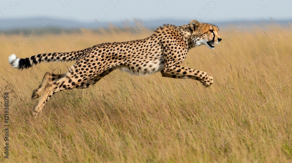 A cheetah racing across the grasslands, with its sleek body in full motion, A cheetah racing across the grasslands, with its sleek body in full motion,