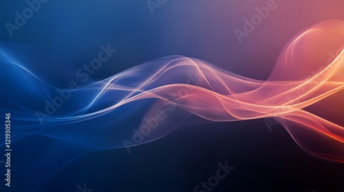 Abstract Blue and Pink Wave Abstract Design