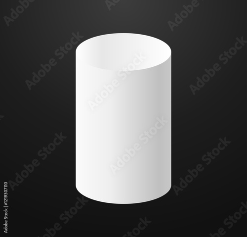 White podium circle 3d Empty stage, product platform background, Vector illustration