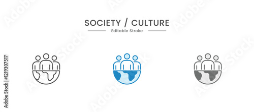 Group of people from diverse culture icon. Cooperation and teamwork. Community of friends or volunteers committed to social issues for peace and the environment. Vector illustration