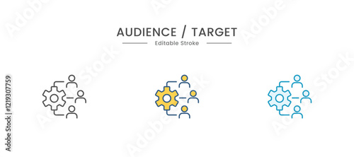 Target customer concept. Customer attraction campaign, accurate promo, advertising. Vector Illustrations. Target customers, audience outreach, sales generation, flat design vector concept.