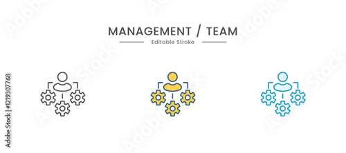 Project management icon collection. Time management and planning concept. Solid icon set. 
