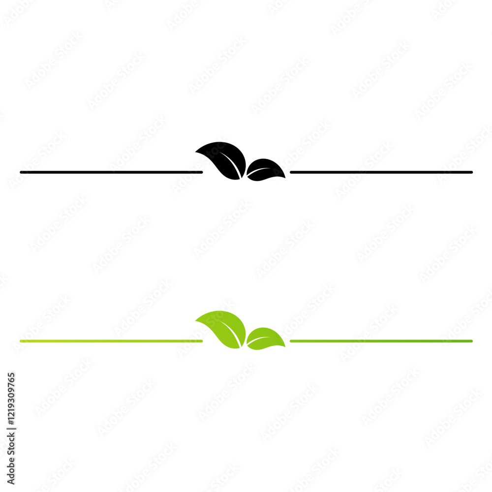 Aesthetic nature leaf divider