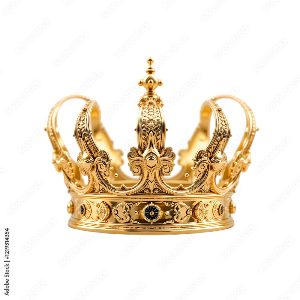 Golden Royal King Crown Luxury Ornate Design Elegant Jewel 3d gem art rich queen regal power metal Golden Royal King Crown Luxury Ornate Design Elegant Jewel 3d gem art rich queen regal power metal