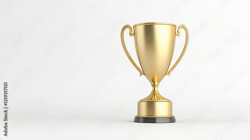 Golden trophy on white background. Golden trophy on white background.