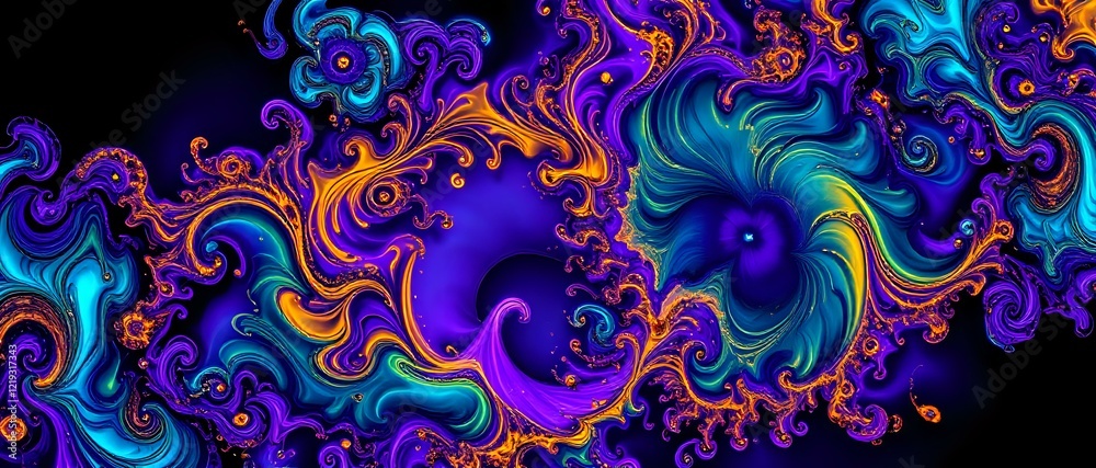 Vibrant Fractal Chaos Theory Art Wallpaper