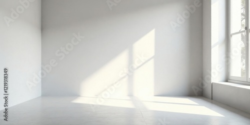 Wallpaper Mural Sunlight Illuminates an Empty Room with White Walls and a Window Showing a Glimpse of Nature Outside Torontodigital.ca