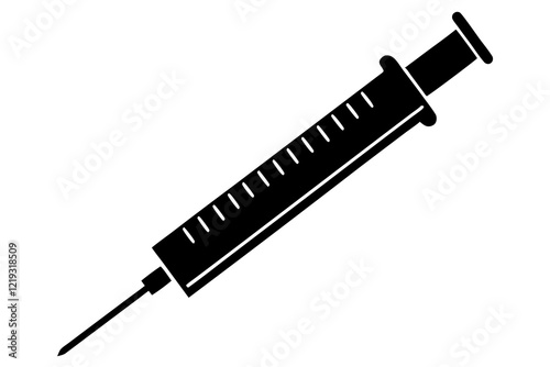 Syringe injection icon vector, medical syringe silhouette, Symbol, vector, illustration 