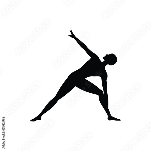 Yoga Standing  Poses Different Style Silhouette Vector Illustration Design On White Background 