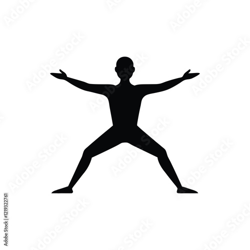 Yoga Standing  Poses Different Style Silhouette Vector Illustration Design On White Background 