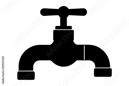 Faucet icon vector, Water Faucet or tap icon, Kitchen water faucet symbol vector 