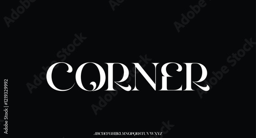 Elegant font alphabet logo. Typography Beauty fashion luxury classic letters serif fonts decorative wedding vintage retro logos. vector illustration
