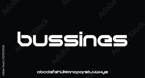 Busines, Abstract technology science alphabet lowercase font. digital space typography vector illustration design