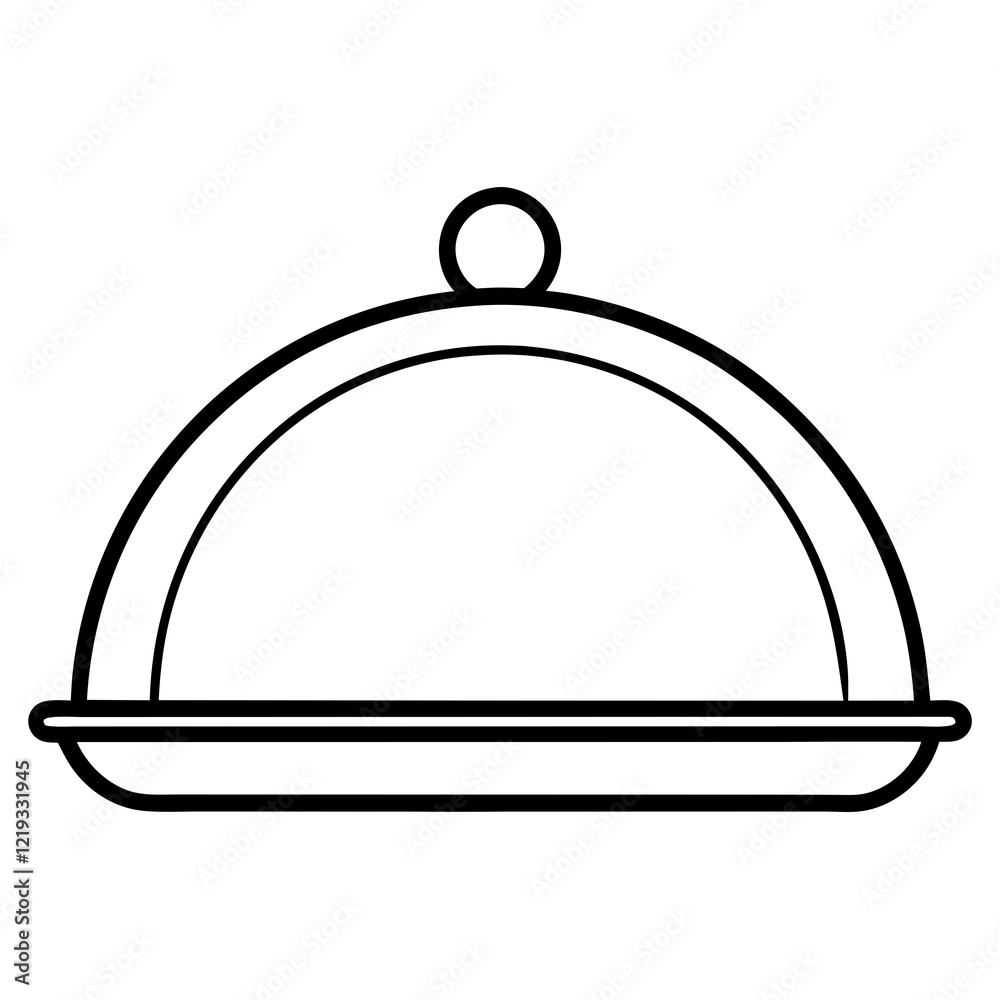 Elegant Serving Tray Line Art Illustrations Elegant Serving Tray Line Art Illustrations
