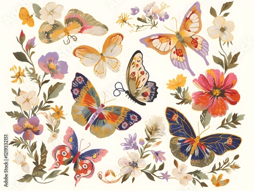 pattern with butterflies