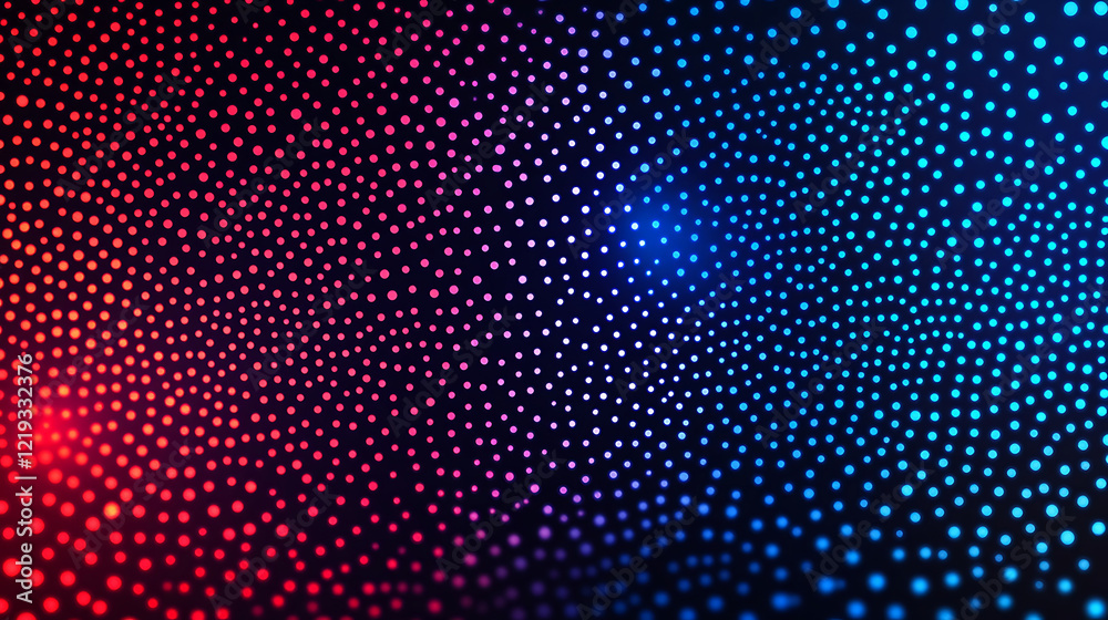 Vibrant radial halftone gradient background with colorful dotted circles. created with Generative AI technology
