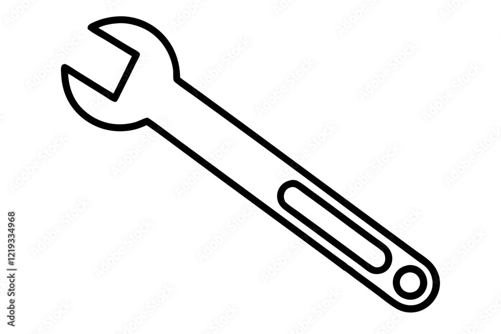 Polished Metal Wrench Icon - Modern SVG Design for Web & App Use Polished Metal Wrench Icon - Modern SVG Design for Web & App Use