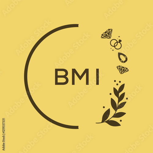 Alphabet letters Initials Monogram logo BMI