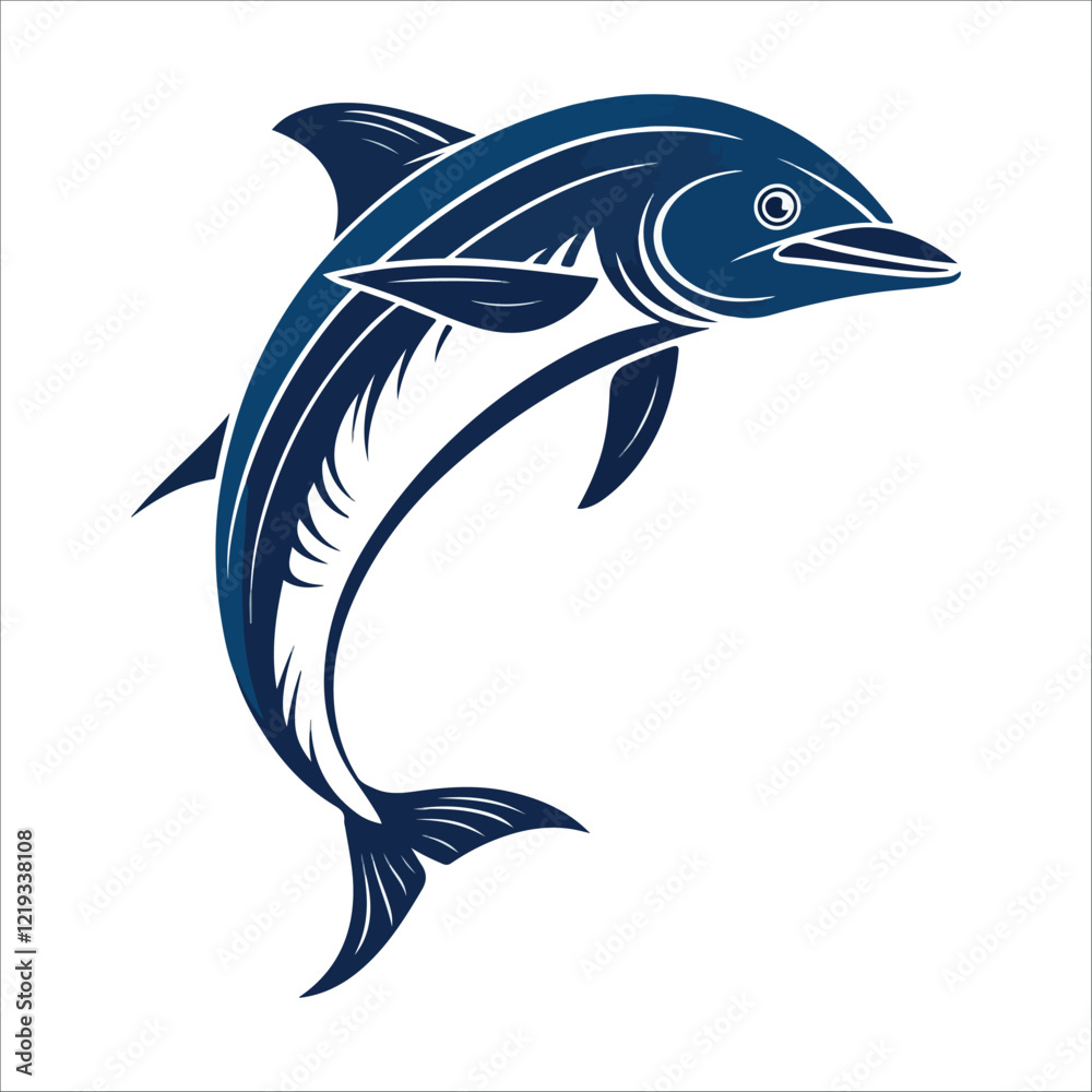 Naklejka premium dolphin fish vector illustration