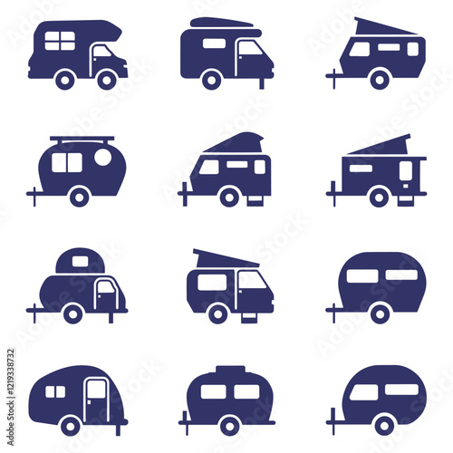 Exclusive Delivery Truck Icons Unique Collection Trucking Gift Driver Accessories Icon Set