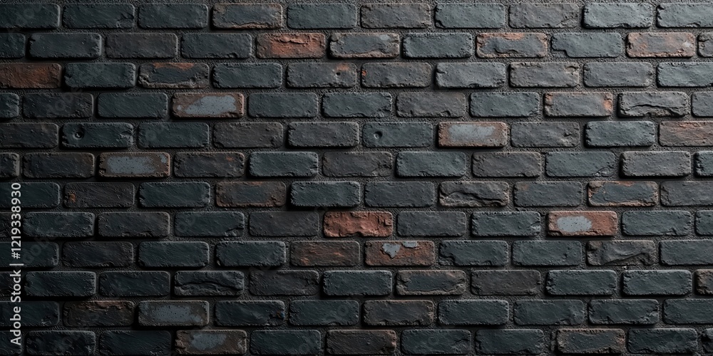 Fototapeta premium Dark Brick Wall Texture A Seamless Pattern of Aged Masonry for Design Projects