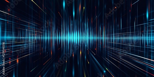 Abstract technology digital line wave pattern background and futuristic communication network website wallpaper with innovation of speed dynamic motion effect