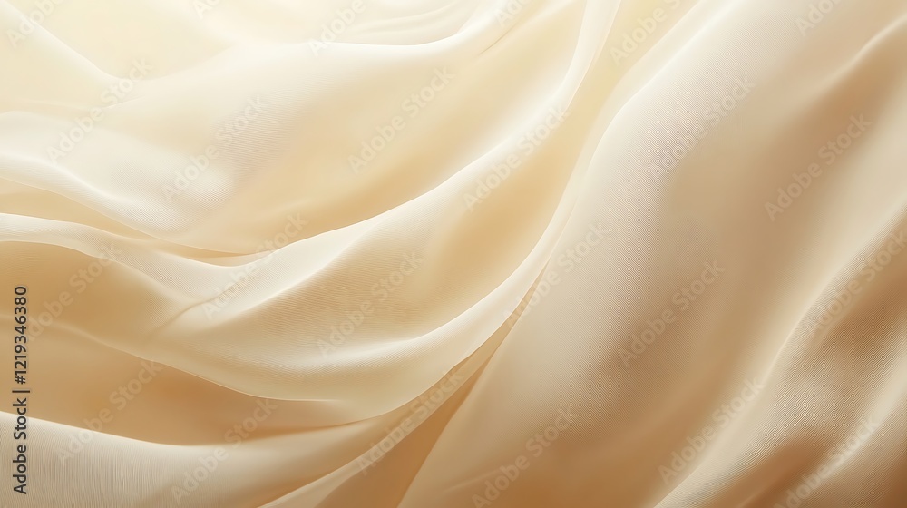 Naklejka premium Draped Beige Fabric Soft Gentle Texture
