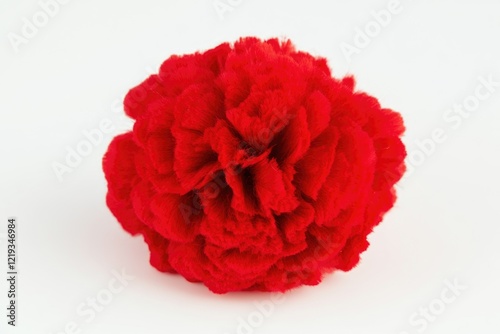 Wallpaper Mural A single red flower sits on a white background in this close-up image Torontodigital.ca