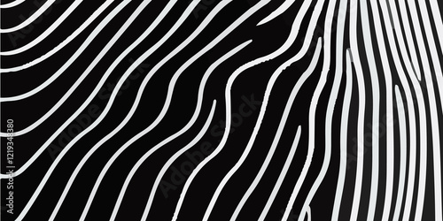 Wallpaper Mural Minimalist Black Background with an Intricate Pattern of Flowing White Wavy Lines: A Modern Abstract Design. Elegant Abstract Design Featuring a Black Backdrop with Contrasting White Wavy Lines Torontodigital.ca
