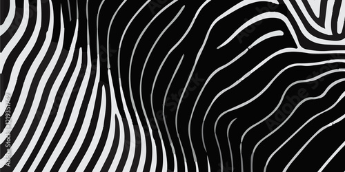 Wallpaper Mural Minimalist Black Background with an Intricate Pattern of Flowing White Wavy Lines: A Modern Abstract Design. Elegant Abstract Design Featuring a Black Backdrop with Contrasting White Wavy Lines Torontodigital.ca