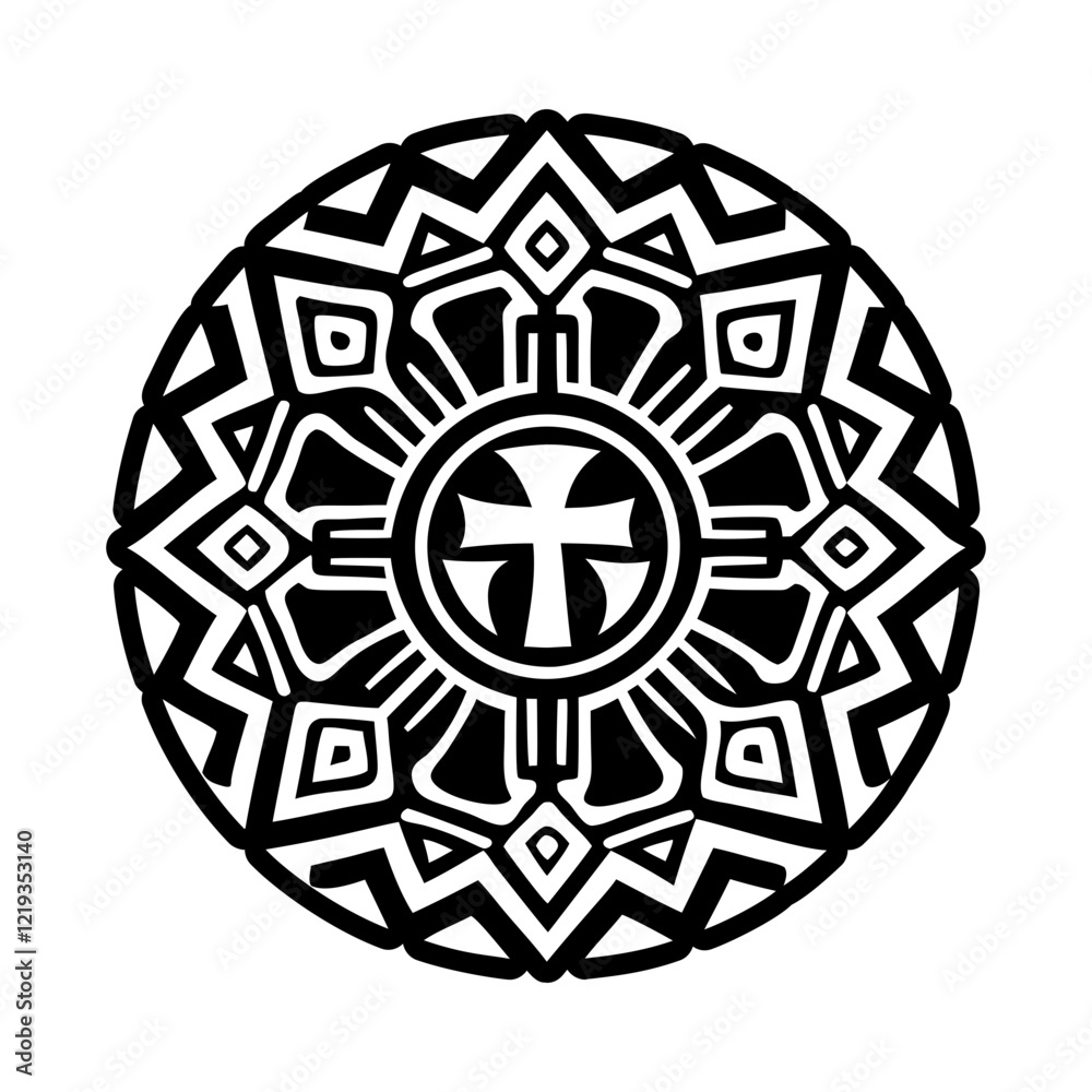 Glyph style icon depicting a religious symbol Glyph style icon depicting a religious symbol