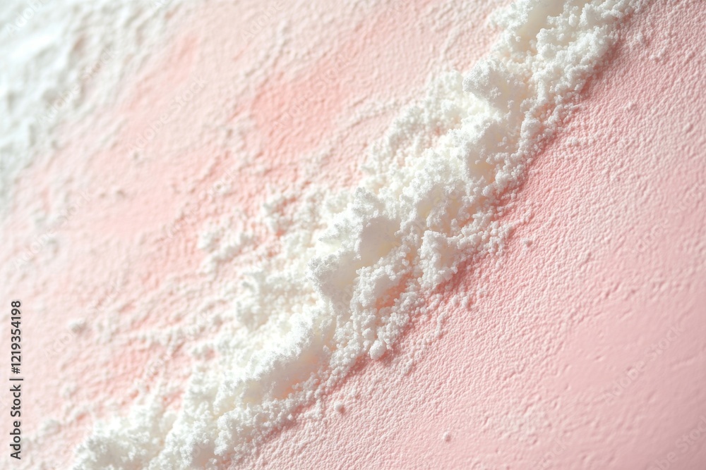 Fototapeta premium Close-up of Powder on a Pink Background