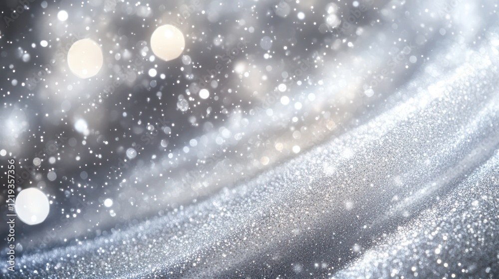 Obraz premium Silver Sparkle: A Glittering Winter Wonderland