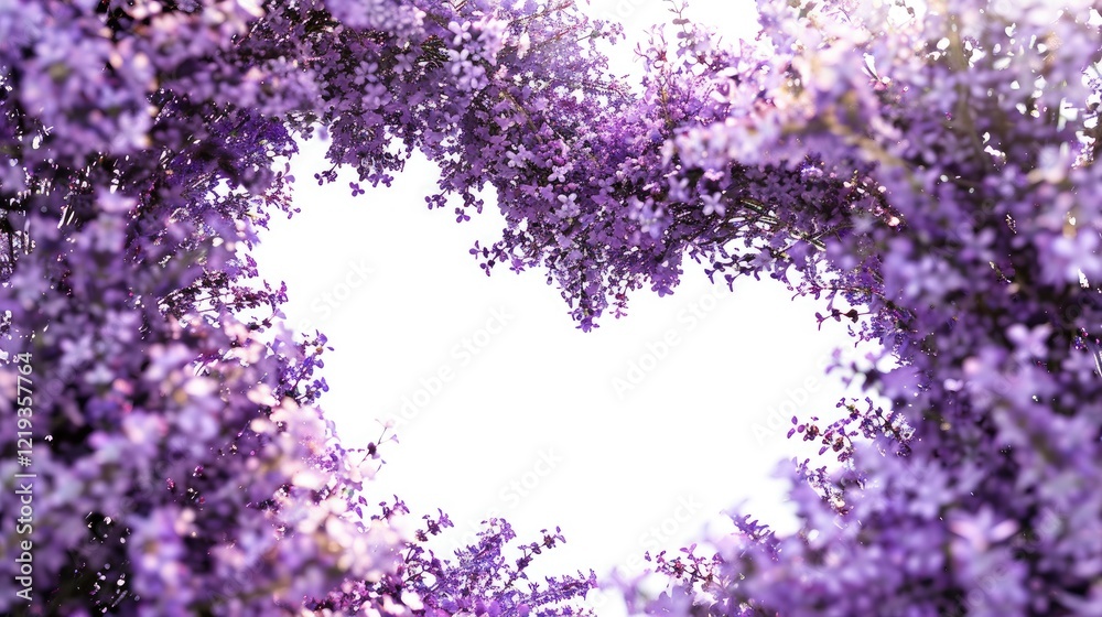 Fototapeta premium Heart-shaped lavender flowers