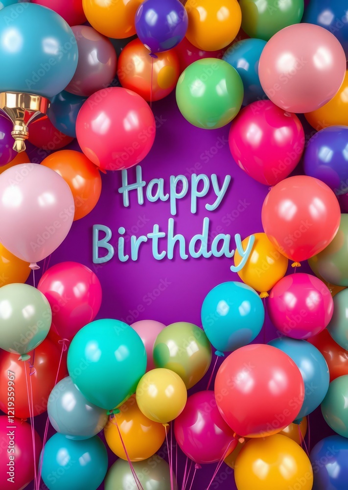 A vibrant high-quality birthday celebration background featuring realistic colorful balloons in various shapes and sizes balloon background balloon background party holiday celebration decoration A vibrant high-quality birthday celebration background featuring realistic colorful balloons in various shapes and sizes balloon background balloon background party holiday celebration decoration