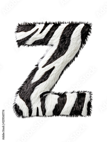 Z letter as zebra