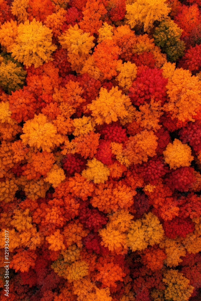 Fototapeta premium Vibrant autumn foliage creates stunning mosaic of warm colors, i