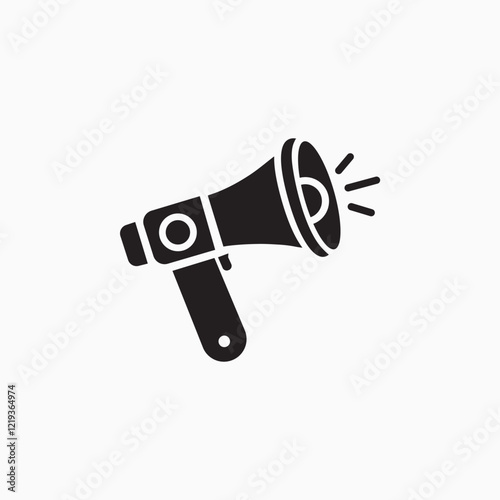 Megaphone vector icon, loud speaker icon fully editable vector template