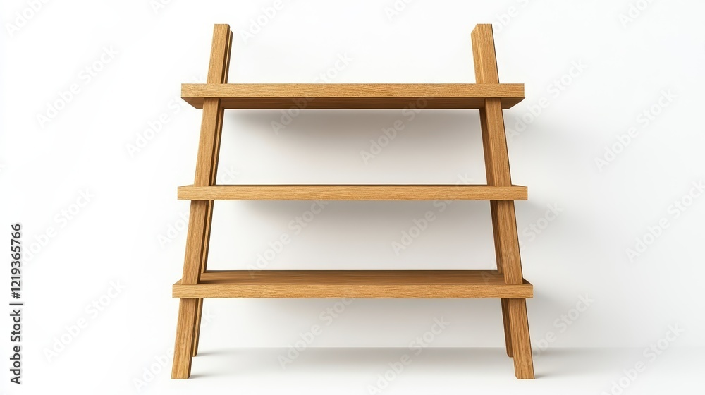 Minimalist Wooden Shelf with Three Levels for Display Minimalist Wooden Shelf with Three Levels for Display