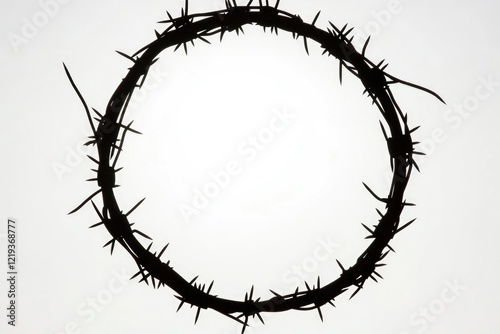 A close-up image of a crown made from thorns, often symbolic in religious contexts